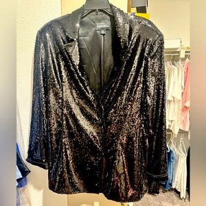 Boohoo x Kourtney Kardashian sequin longline blazer